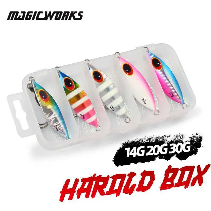 Magic Works Metal Lure 14G 20G 30G Sea Fishing Set Artificial Bait Kit Fishing Tackle Professional Slow Jig Lures Saltwater Z250717