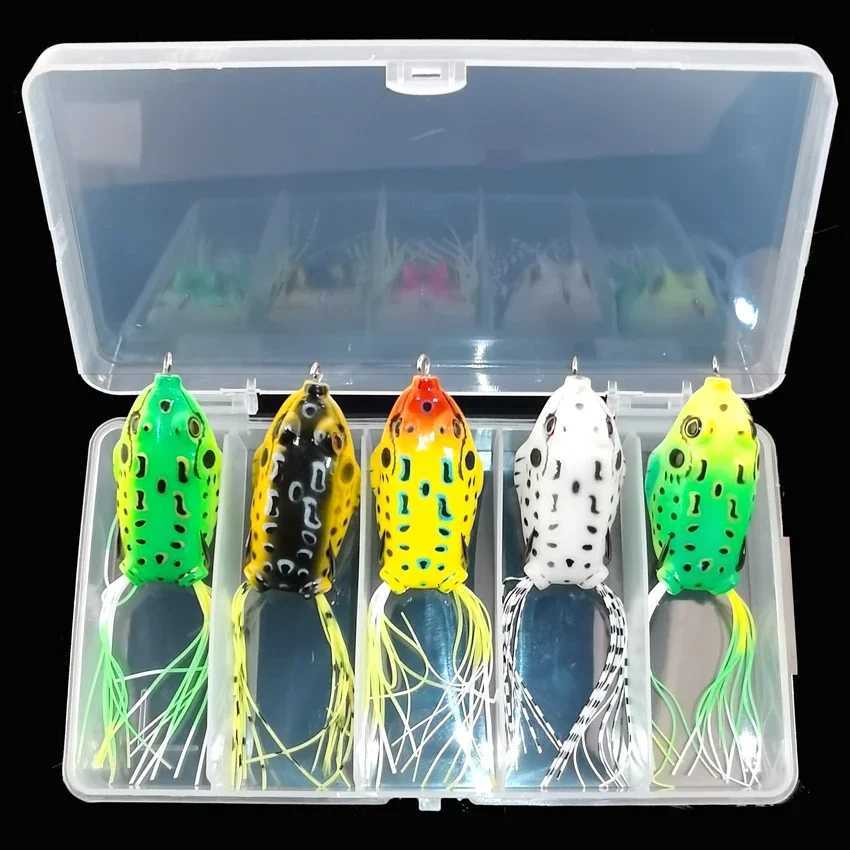 3Pcs 6G 8G 13G Frog Soft Lure Tube Bait Plastic Fishing Lure with Fishing Hooks Topwater Ray Frog Artificial 3D Eyes Z250717