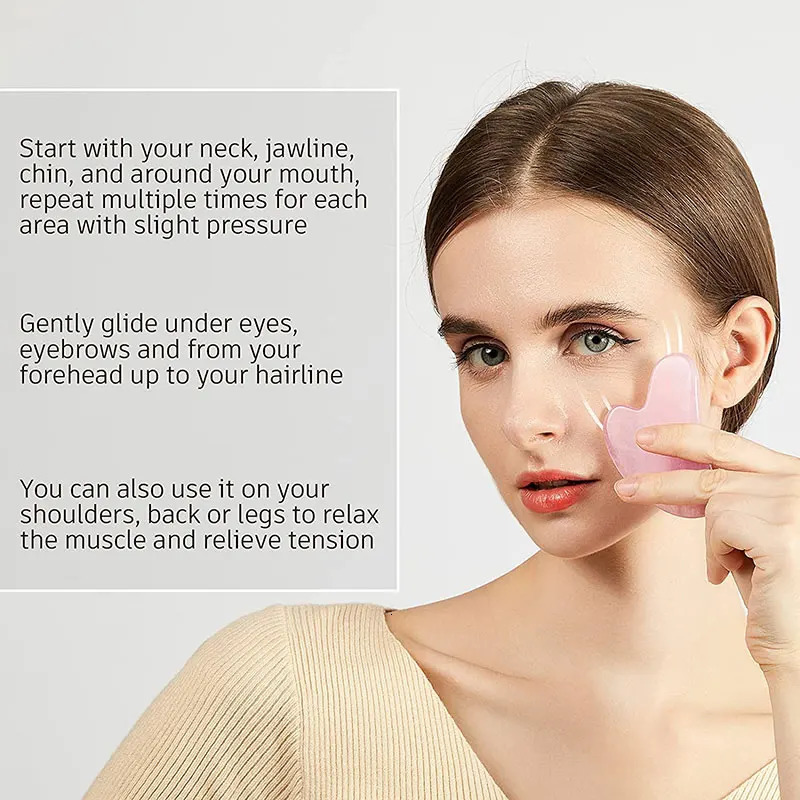 Rose Quartz Face Jade Roller Massagers Guasha Set Gua Sha Tools Natural Stone Gouache Scraper For Facial Massage Beauty Tool 250716