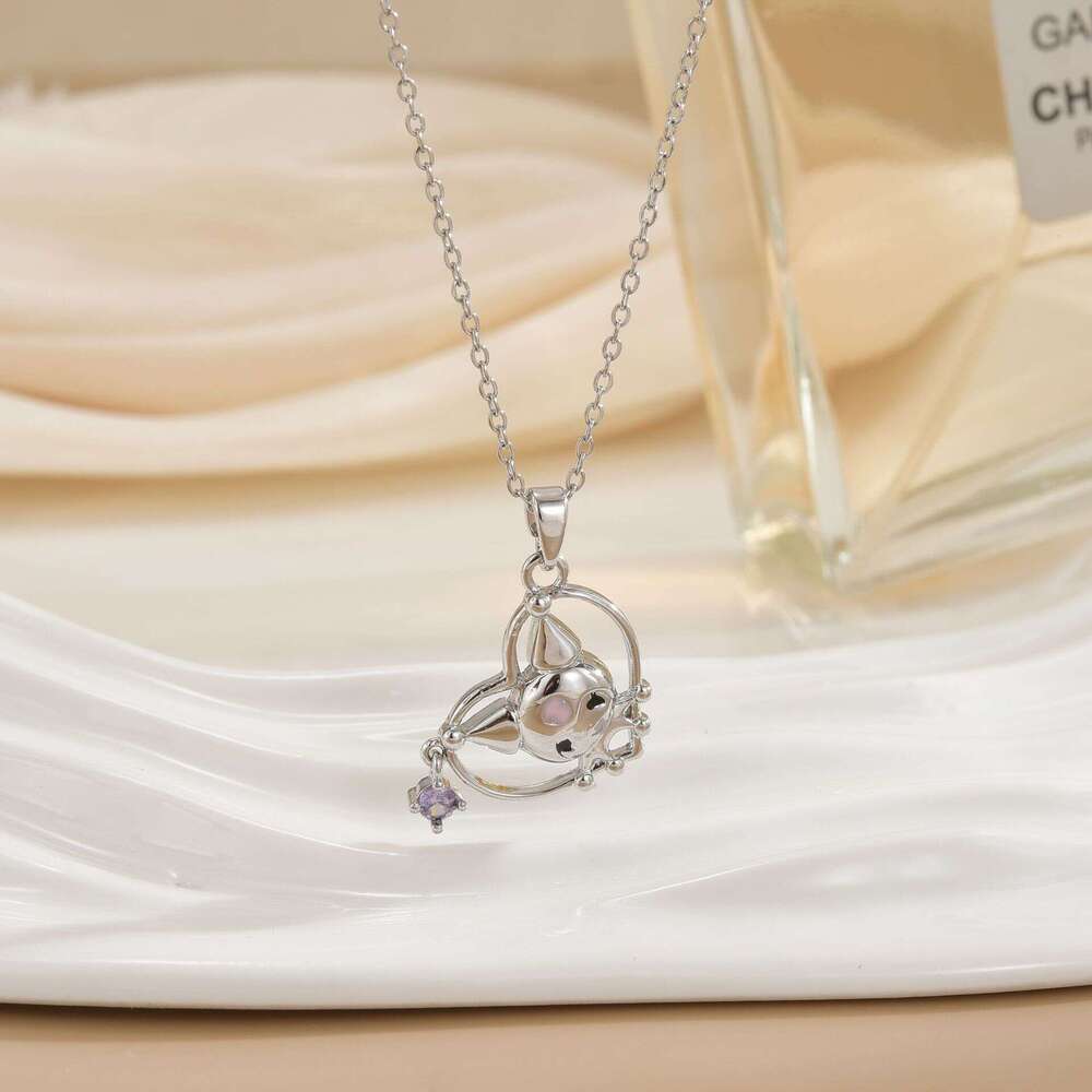 Tiktok Same Style Kuromi Cute Cartoon Doll Necklace Light Niche Design Fashion Student Collarbone Chain For Women 6De