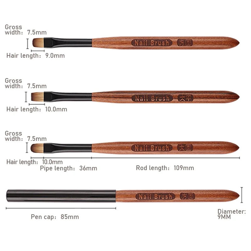 Nail Glue Potherapy Pen UV Gel Brush Pen Acrylic Brush Professionnal Nail Art Brushes Painting Drawing Brush Manicure Tools 250716