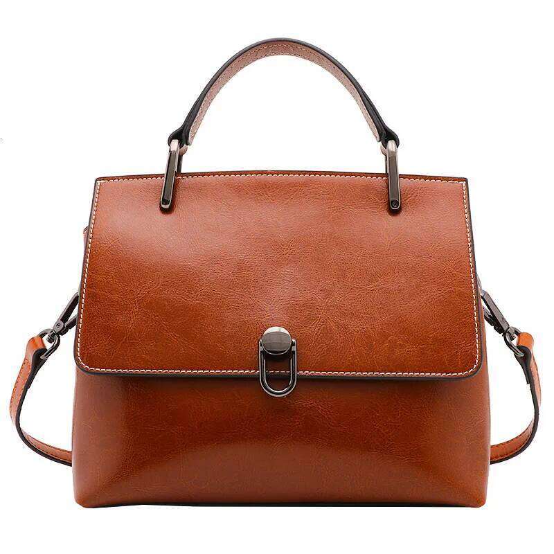 Women's Cowhide Leather Bags 2022 New Fashion One-shoulder Handbags Ladies Classic Satchels Large Capacity Messenger Versatile