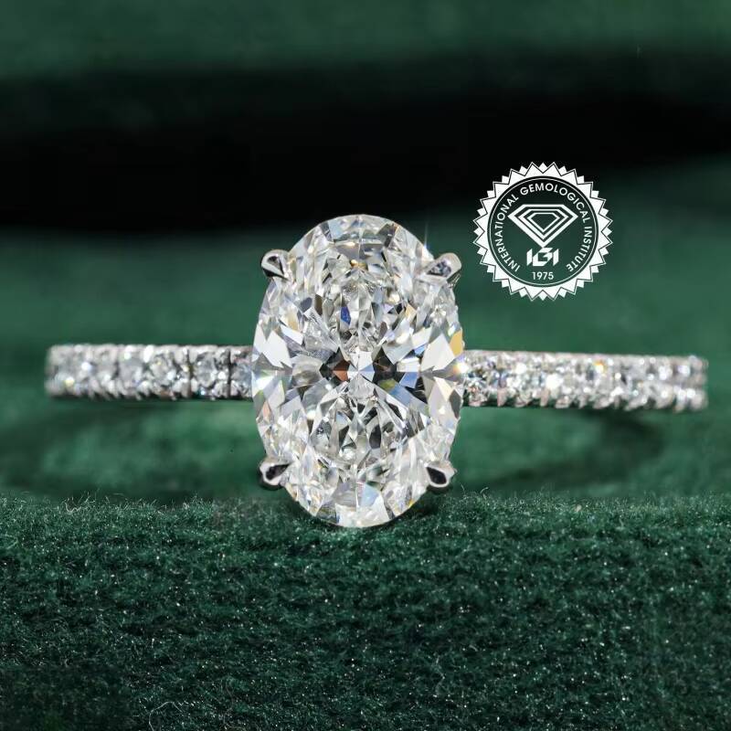 GIA IGI Certified Lab Grown Diamond Ring CVD HPHT 0.5ct to 5ct for Men Women Engagement Wedding Customized 14k 18k Solid Gold