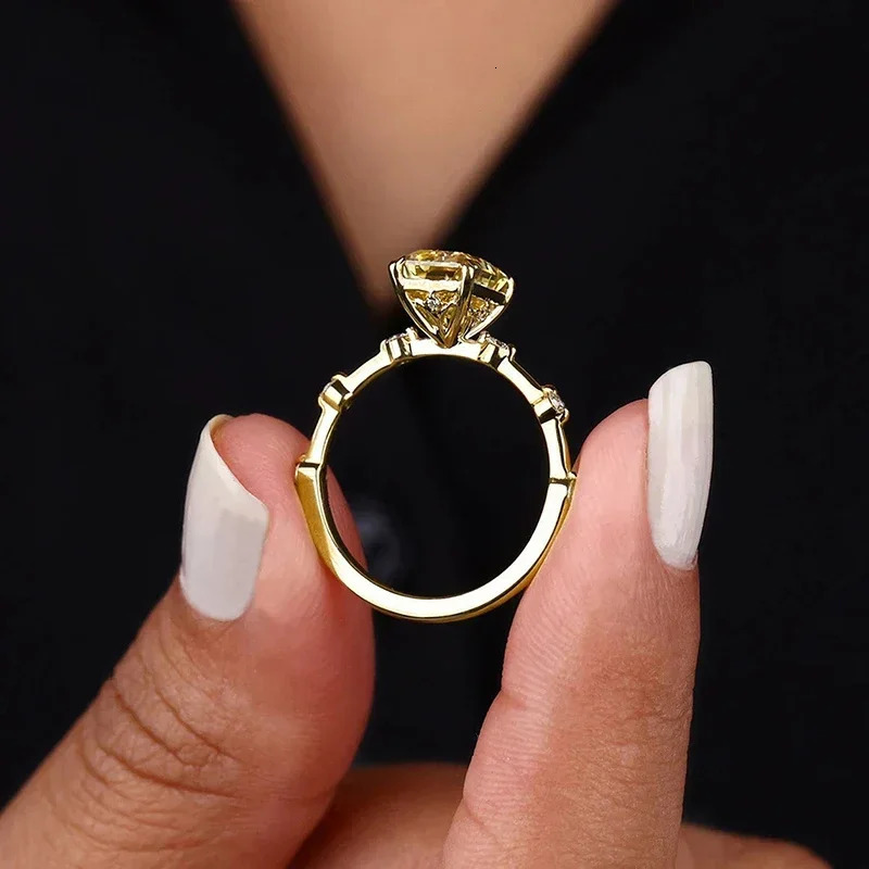 CAOSHI Simple Fashion Rectangular Cubic Zirconia Finger Rings for Women Yellow/Pink/Red/Blue CZ Rings Wedding Trendy Jewelry 250716