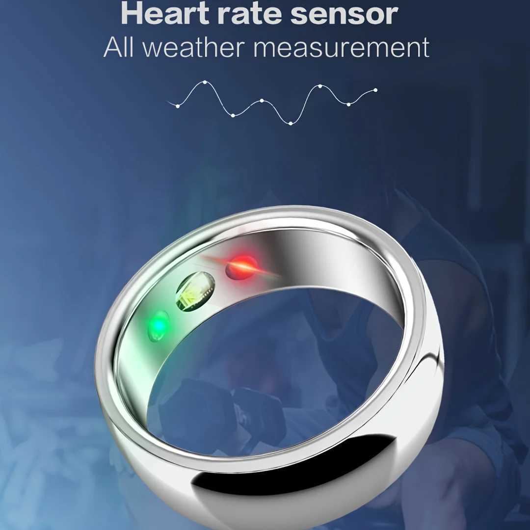 Smart Ring Fitness Rings Sleep Tracker Pedometer Step Counter Fitness Tracker Ring with Charging Case for Men Women W250717