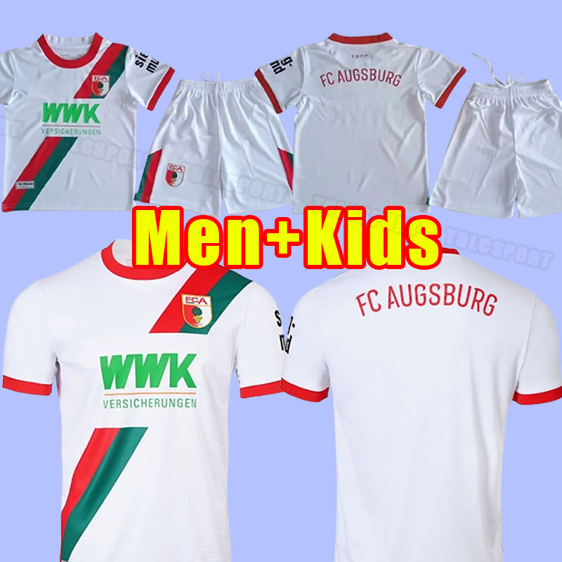 25 26 FC Augsburg Soccer Jerseys Fans Version 2025 2026 Home Away DEMIROVIC DORSCH REXHBECAJ BELJO VARGAS ENGELS MAIER Men size S-XXL football shirt Men Kids