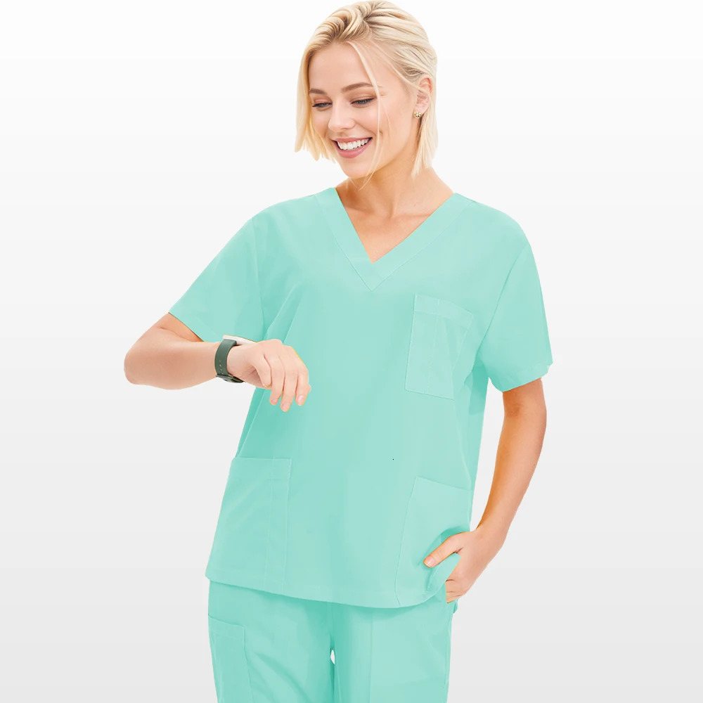 Summer Scrubs Hospital Uniforms Doctor Nurse Workwear 4-way Stretch Pet Clinic Nursing Suits Dentist Working Clothes S21 250715