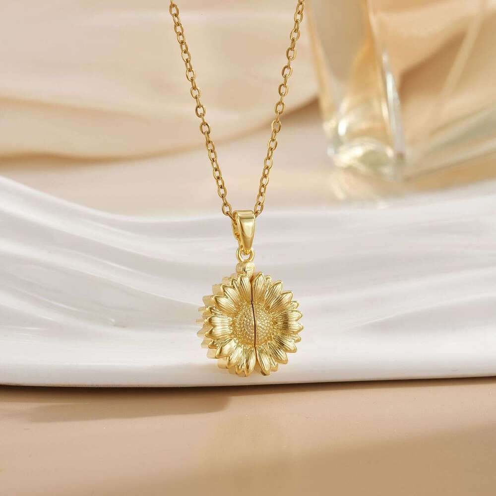 New Suower Necklace Open Pendant Engraved YOUARE MY SUNSHINE You Are My Sunshine 614