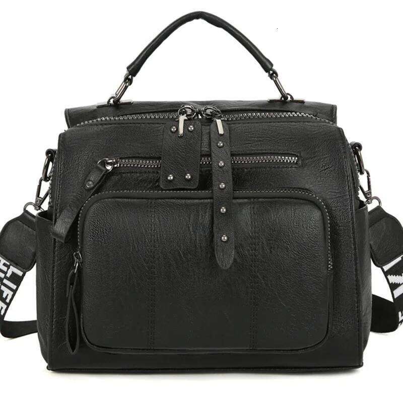 Brand Women Backpacks High Quality Leather Multifunctional Shoulder Bags Girls Fashion Large Capacity School Bag Mochilas