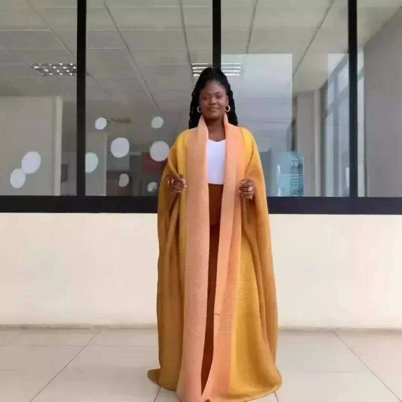 GGHK Pleated Women Plus Size Trench 2024 Autumn New Lapel Bat Sleeve Solid Color Vintage Cardigan Design Female Abaya