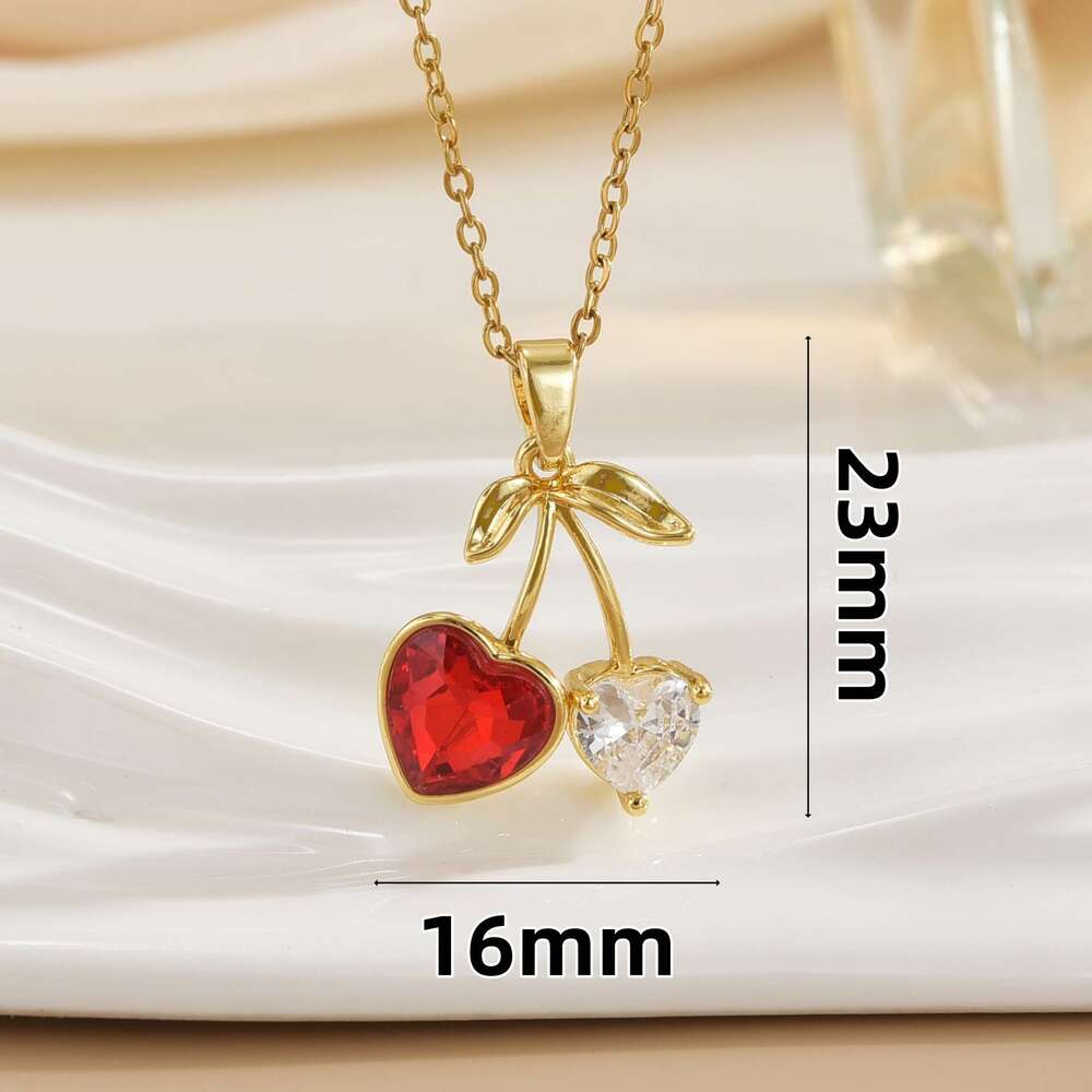 New Titanium Steel Non-Fading Women Summer High-End Niche Internet Celebrity Pendant Versatile Light Collarbone Chain Necklace 12E