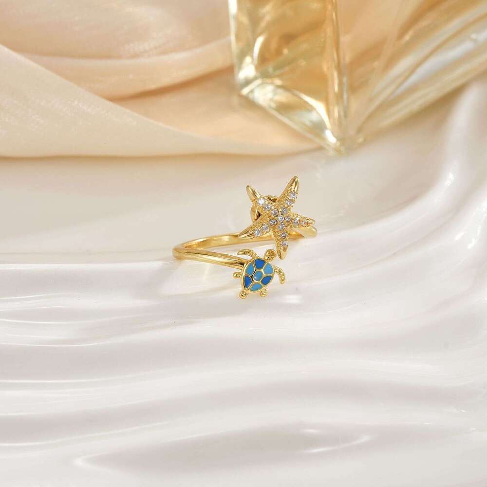 Hot Selling Rotating For Women Micro Paved Zircon Elegant Versatile Fashion Light Luxury Copper Gold Plated Ring 641
