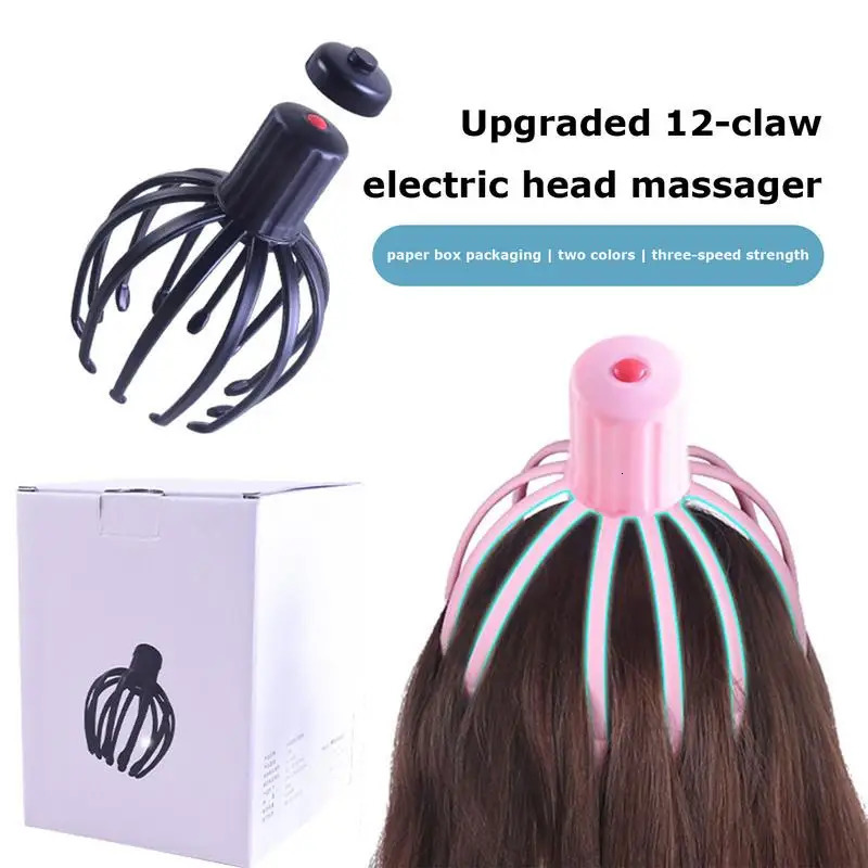 Head Massager Neck Massage Octopus Scalp Stress Relax Healing rechargeable PVC Health Care Tool Body Head Massage Beauty Tool 250716
