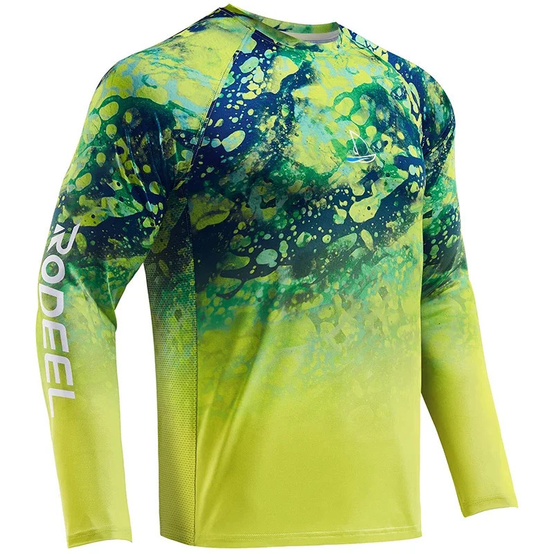Mens Sun Protection Tshirts Camouflage UPF 50 Long Sleeve Quick Dry Breathable Hiking Go Fishing Shirts UVProof TOPS y250707