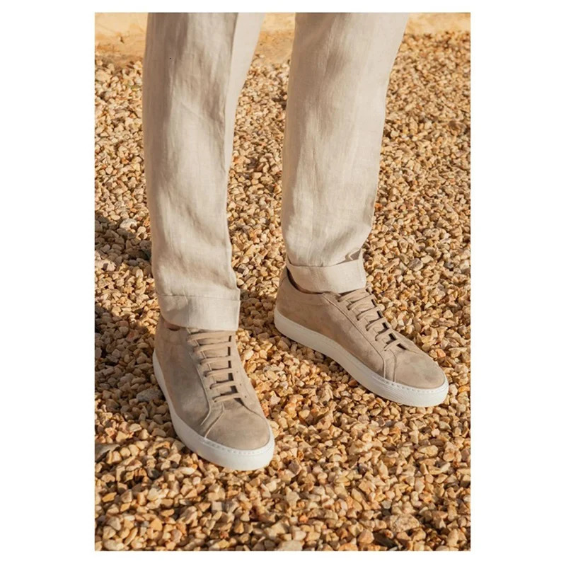 Summer British Italian Retro Cotton and Linen Large Size Trousers for Men Naples High-Waisted Straight Business Casual Pants 250707