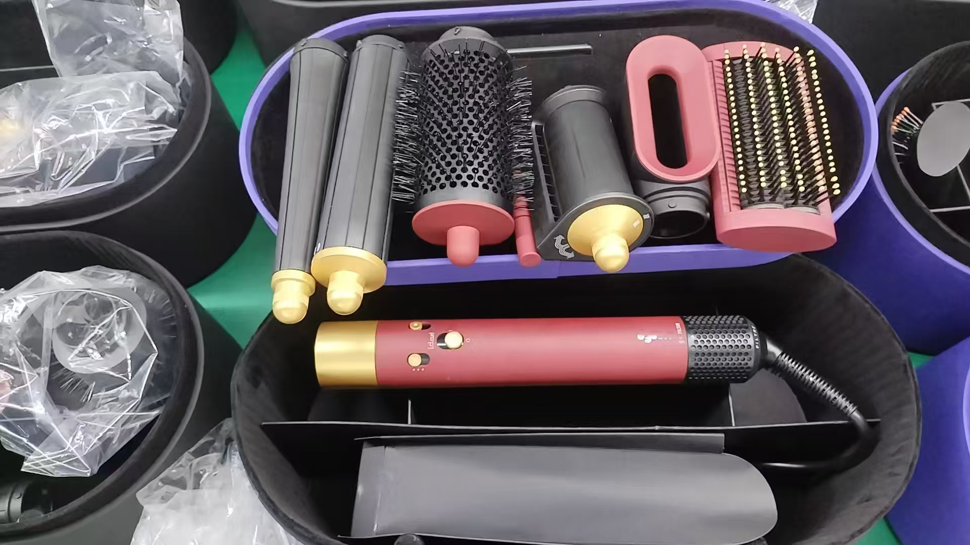 10A 2025 NEW Curling Irons hair dryer HS08 ID Bluetooth High version Curler Multi Function for Women Tool Hair Curlers Negative ion 7-in-1 travel set 