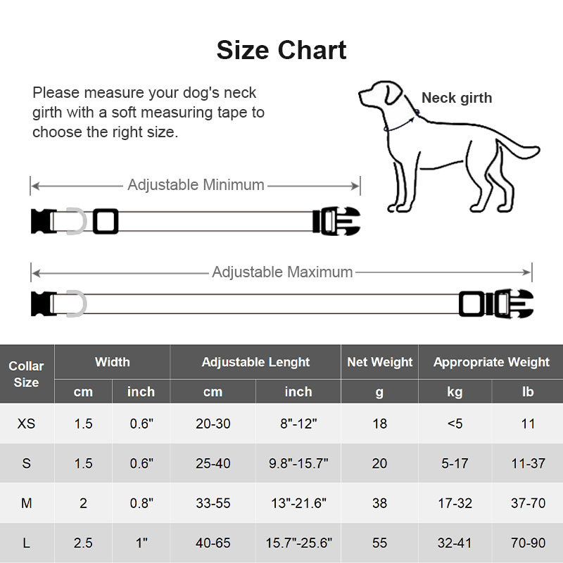 Breathable Dog Collar with Non-Rubbing Design - Comfort-Fit Print Necklace