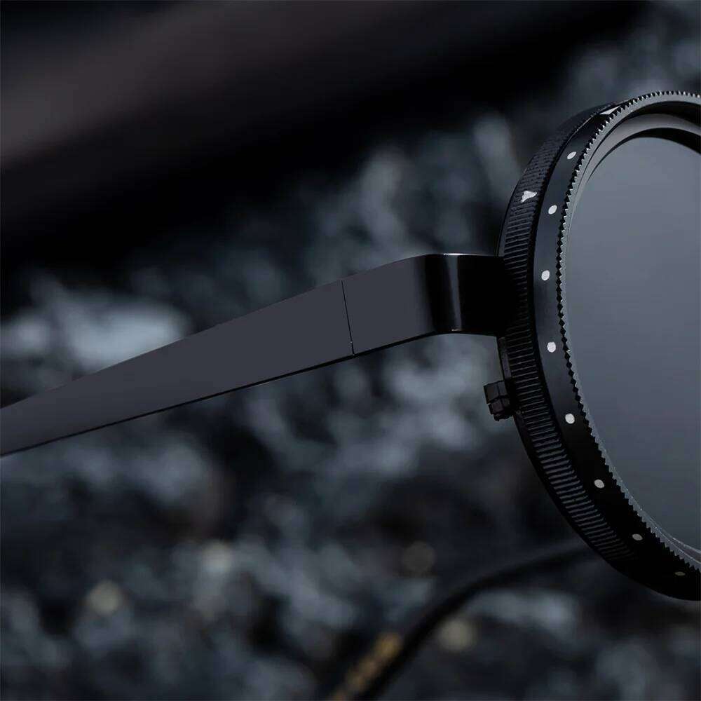 KLASSNUM New ND Filter Sunglasses ND9 Adjustable Polarized Dimming Sun Vintage Round Frame Glasses Men Fishing Driving