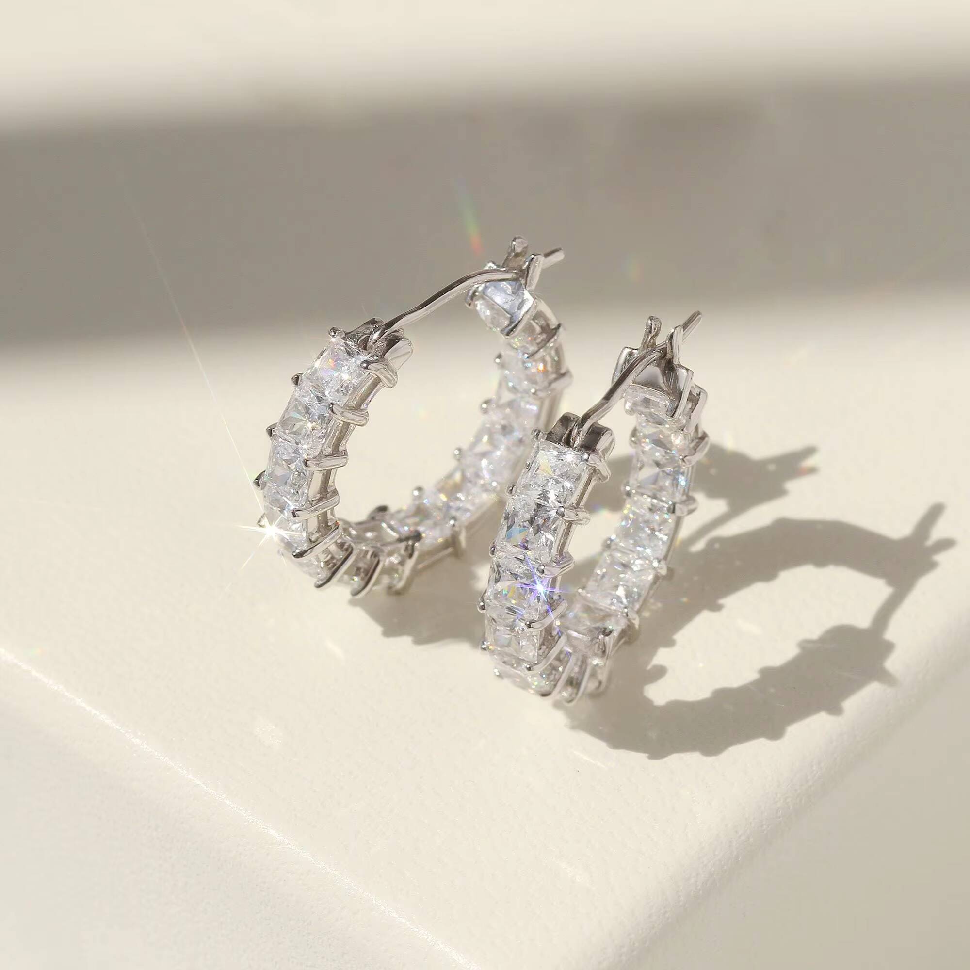 Elisa Luxury 10K 14K 18K Gold Ear Stud GIA IGI Certified Iced Out Lab Grown Diamond Fine Jewelry Earring Hoop for Men Women