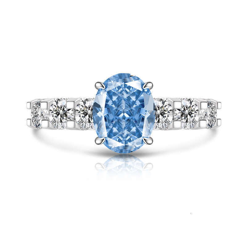 Full Ice Flower Cut Queen Fashionable Luxurious Sparkling High Carbon Diamond Para Lachina Adjustable Open Ring 878