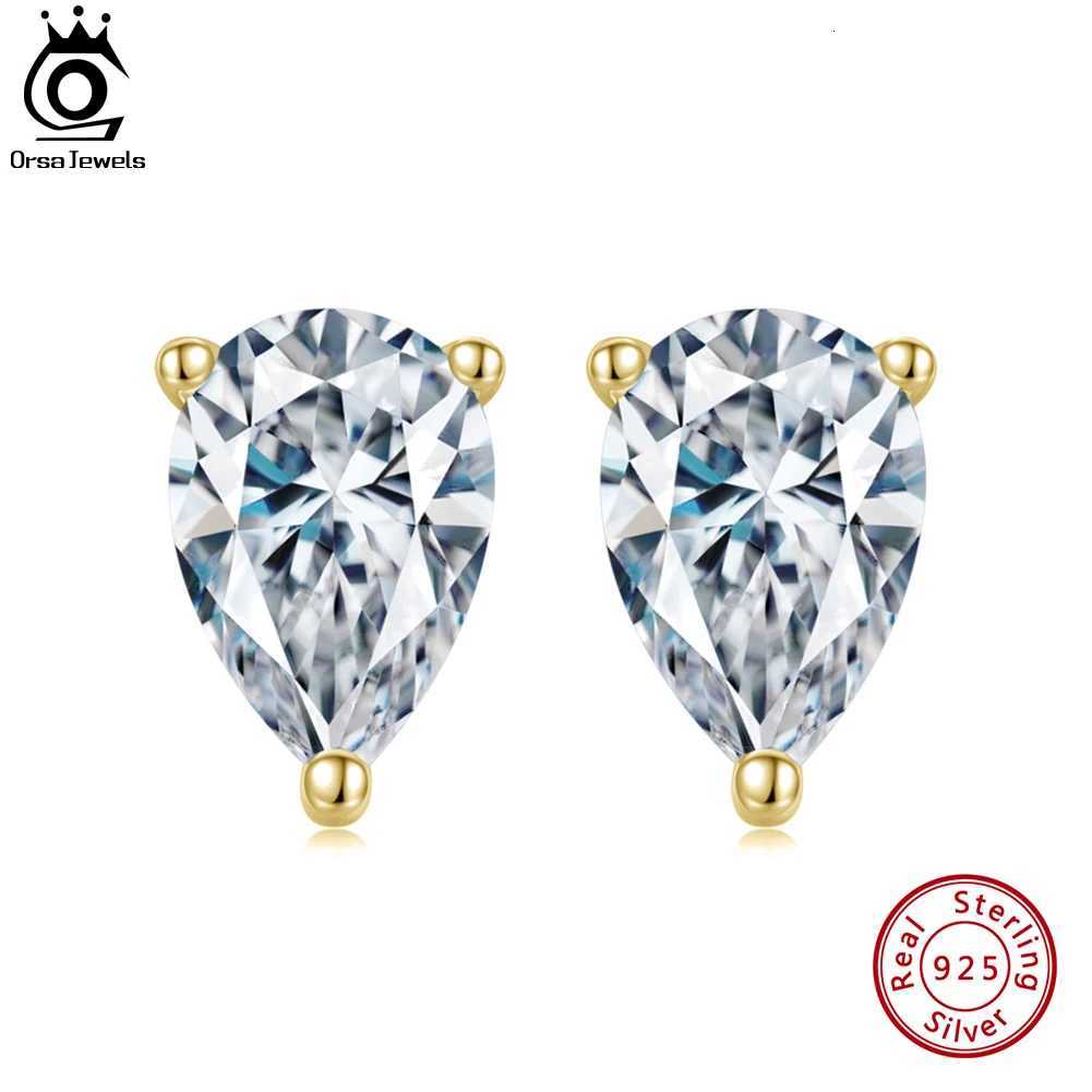 ORSAYEELS 925 Sterling Silver Clear Water Drop CZ Stud Earrings for Women Simple Wedding Anniversary Silver Fine Jewelry APE61 y250715