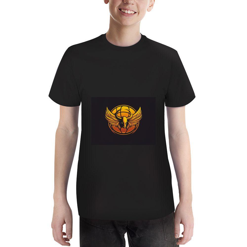 ddmywed Boy and girl Children's T-shirt T-shirt an image of a bird with wings on it