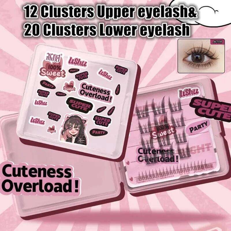 Lishu Reusable Mixed False Eyelashes Comic Thick Nature Long Lashes V-Shaped Lower Eyelash Larger Beauty Eyes Tool X250717 X250717