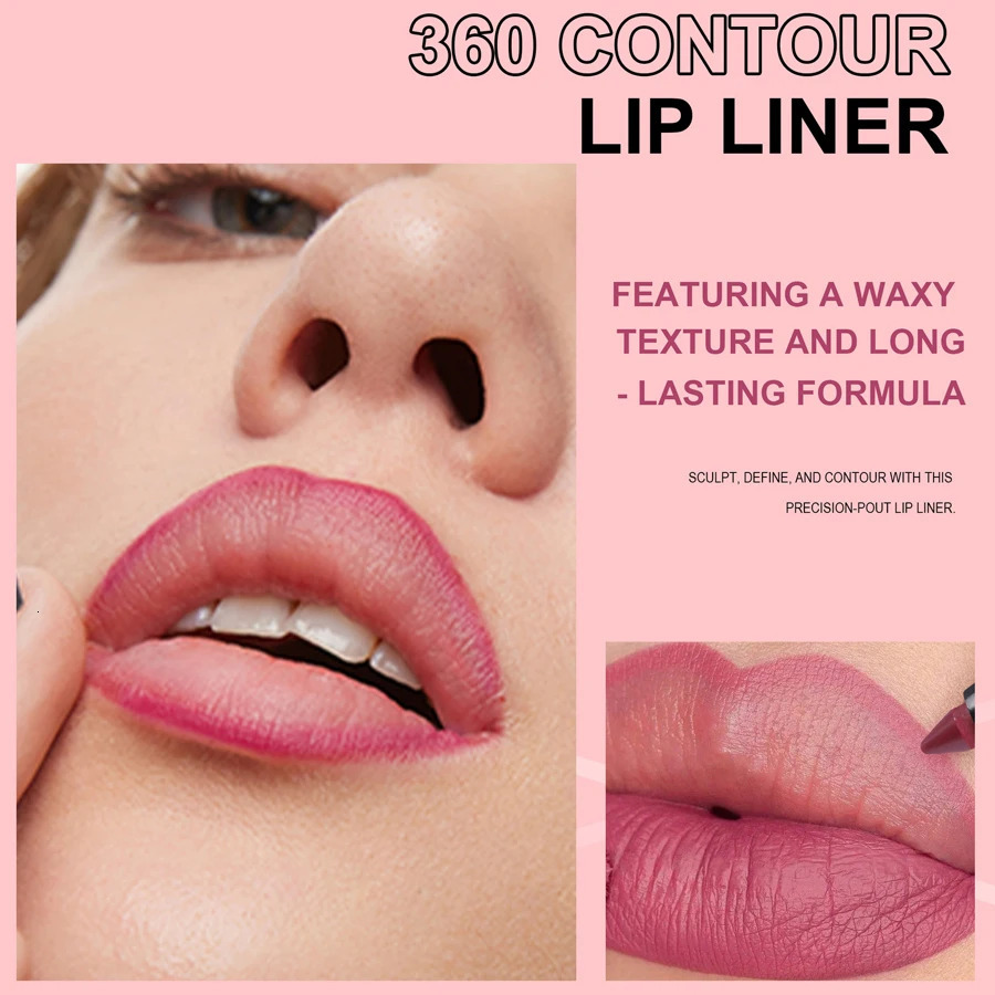 6pcs Lip Liner Pen Set Long-LastingWaterproof SweatproofEasy Coloring Non- Color Rendering Lip Gloss Set Beauty Makeup 250716