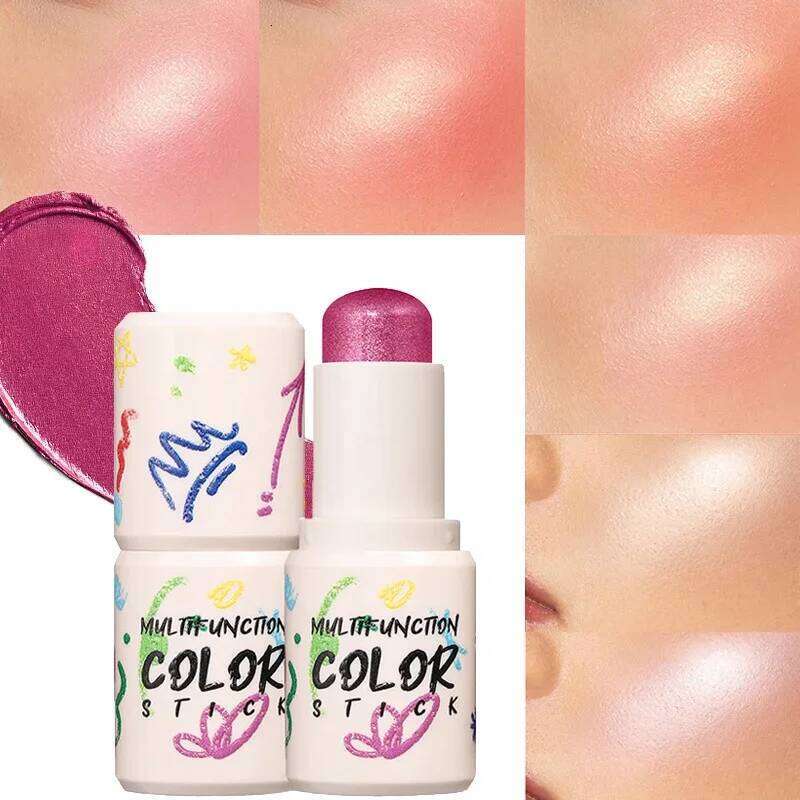 Blush Eyeshadow Stick Dia Highlighter Cream Pink Glitter Face Contour Shimmer Illuminator Makeup Cosmetics X250717
