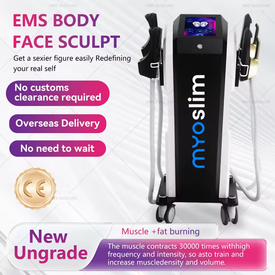 MOYSlimm EMS RF Body Sculpt Muscle Stimulator Hiemt Body Shaping Machine 4 handle Neo Pelvic Floor Cushion