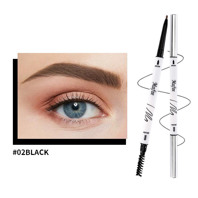 Double Head Fine Tube Eyebrow Pencil High Pigment Waterproof Not Easy To Fade Suitable For Beginners Eye Cosmetics 250712