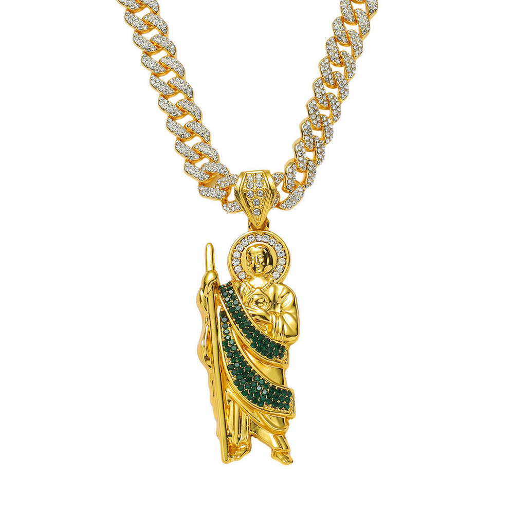 Style Saint Jude Pendant New Hip-Hop Creative Religious Statue Necklace Personality