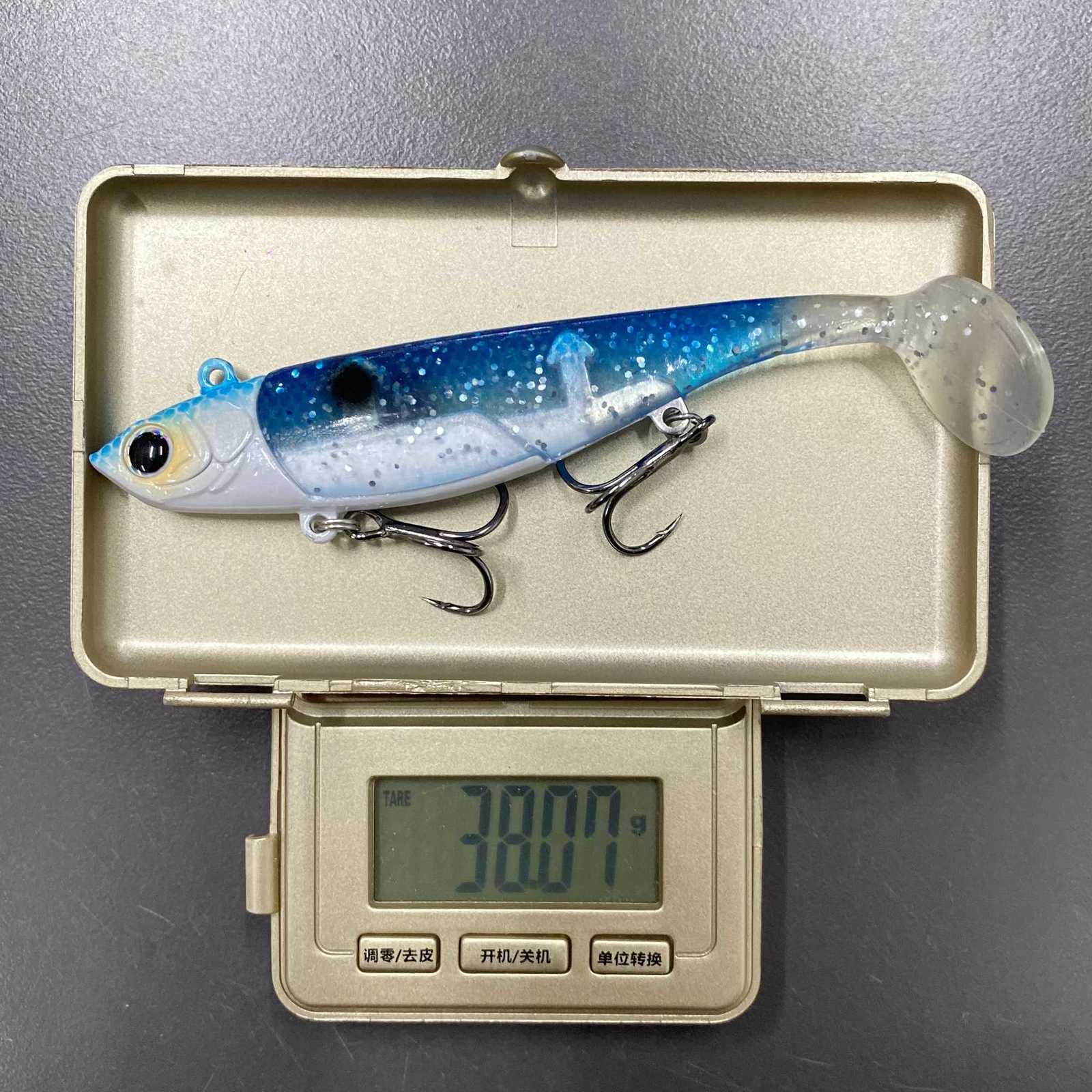 Artificial soft bait with jig 22g 38g Jigging soft lure rubber pesca fishing bass lures swim bait with T tail Jigging Lure Z250717