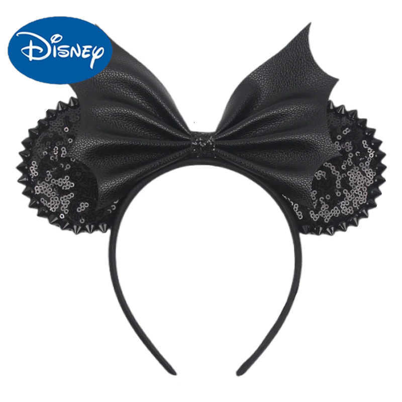 Disney New Halloween Mouse Ears Headband for Girls Women Sequin 5 Bow Hairband Girls Party Festival Gifts DIY Cosplay Hair Accessories W250717