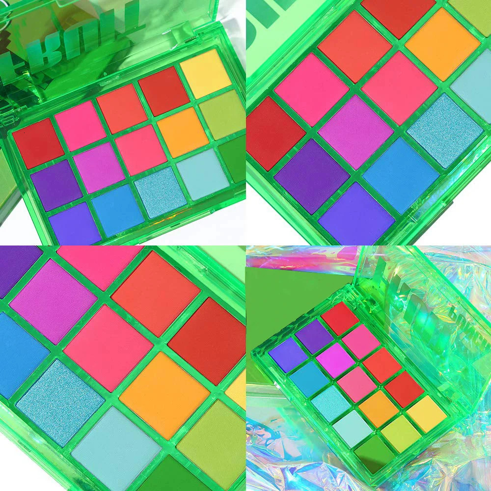 15 Colors Eyeshadow Palette Set Colorful Neon Rainbow Makeup Eyeshadow Palette Vibrant Shimmer Matte Pigmented Blendable Make Up 250712