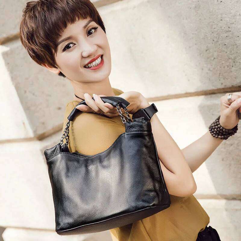 High Quality Handbag Fashion Women's Real Cow Leather Cross-body Hot Selling Soft Cowhide Shoulder Tote Bag Designer