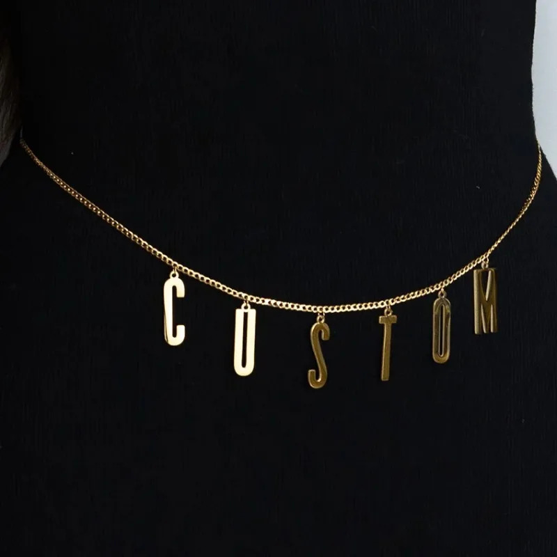Personalized Custom Name Waist Chain for Women Stainless Steel 2 Layer Sexy Body Chain Big Letter Birthday Jewerly Gift 250716
