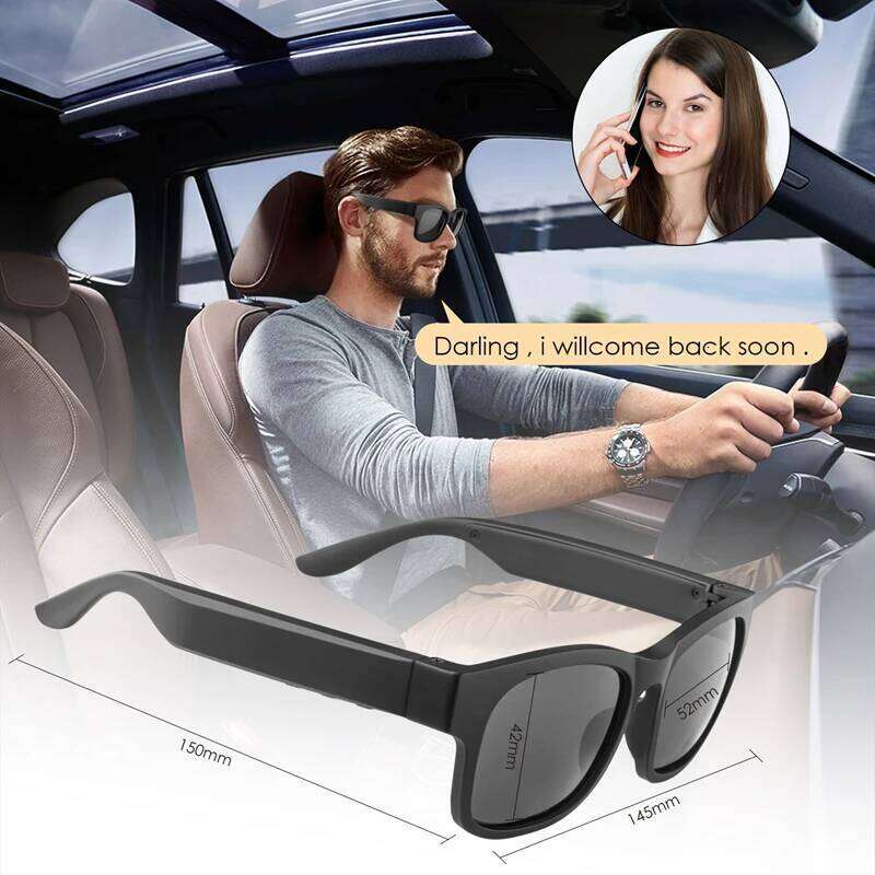 AI Translation Smart Glasses Bluetooth Call Headphones UV Protective Lenses Connected Bezel Outdoor Sports Sunglasses 2025
