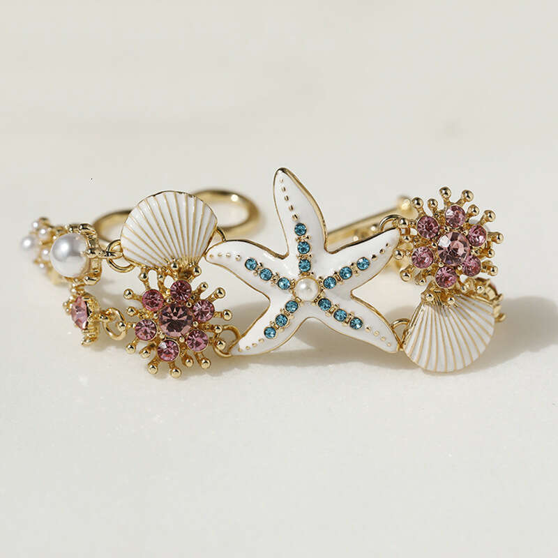 New Starfish Shell Necklace for Women Versatile Summer Beach Vacation Photo Collarbone Chain Sweet Cool Girl Style Accessory