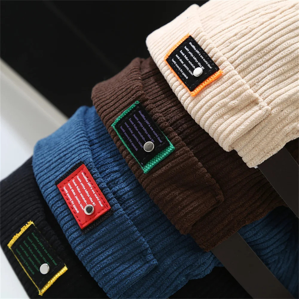 Unisex Corduroy Solid Color Brimless Caps for Men Women Streetwear Hip Hop Hats Retro Beanie Docker Caps Adjustable Dome Hats 250715