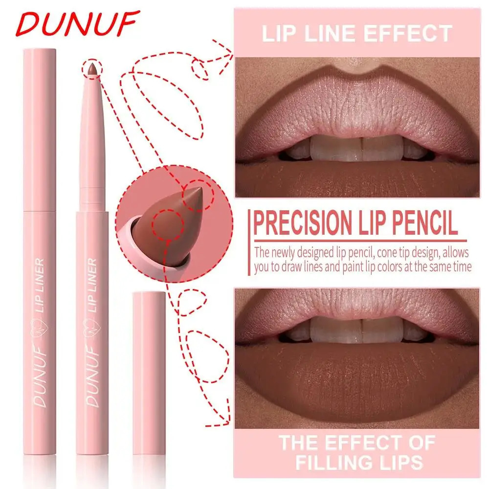 DUNUF 12 Color Matte Lip Liner Pencil Set Waterproof Smudge Proof Long Lasting Vegan Cruelty Free Lipstick Makeup Kit 250716