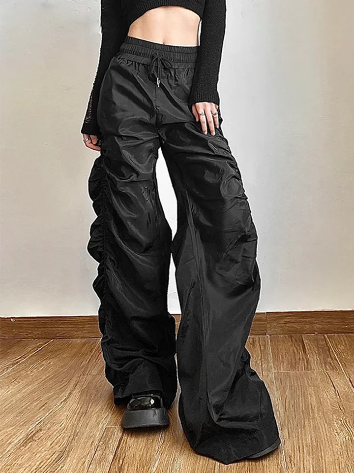 Fashion Trend Personalized SelfConfidence AvantGarde Cool AllMatch Casual Loose Girl High Waist Wide Leg Lantern Pants 250704