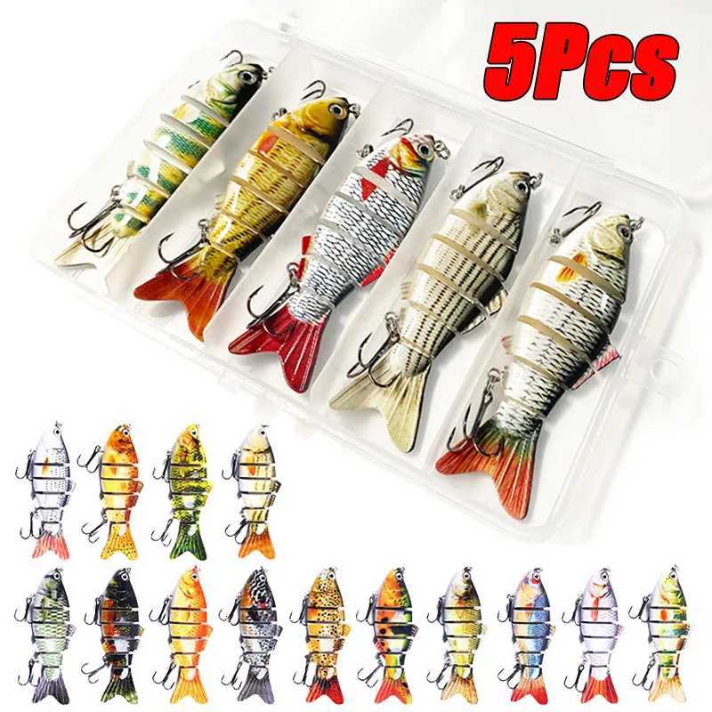 6 Segment Multi Jointed Fishing Lure Sinking 10cm/17.5g Swimbait Artificial Wobblers Crankbait Hard Bait Pesca Tackle 5/3/1Pcs Z250717