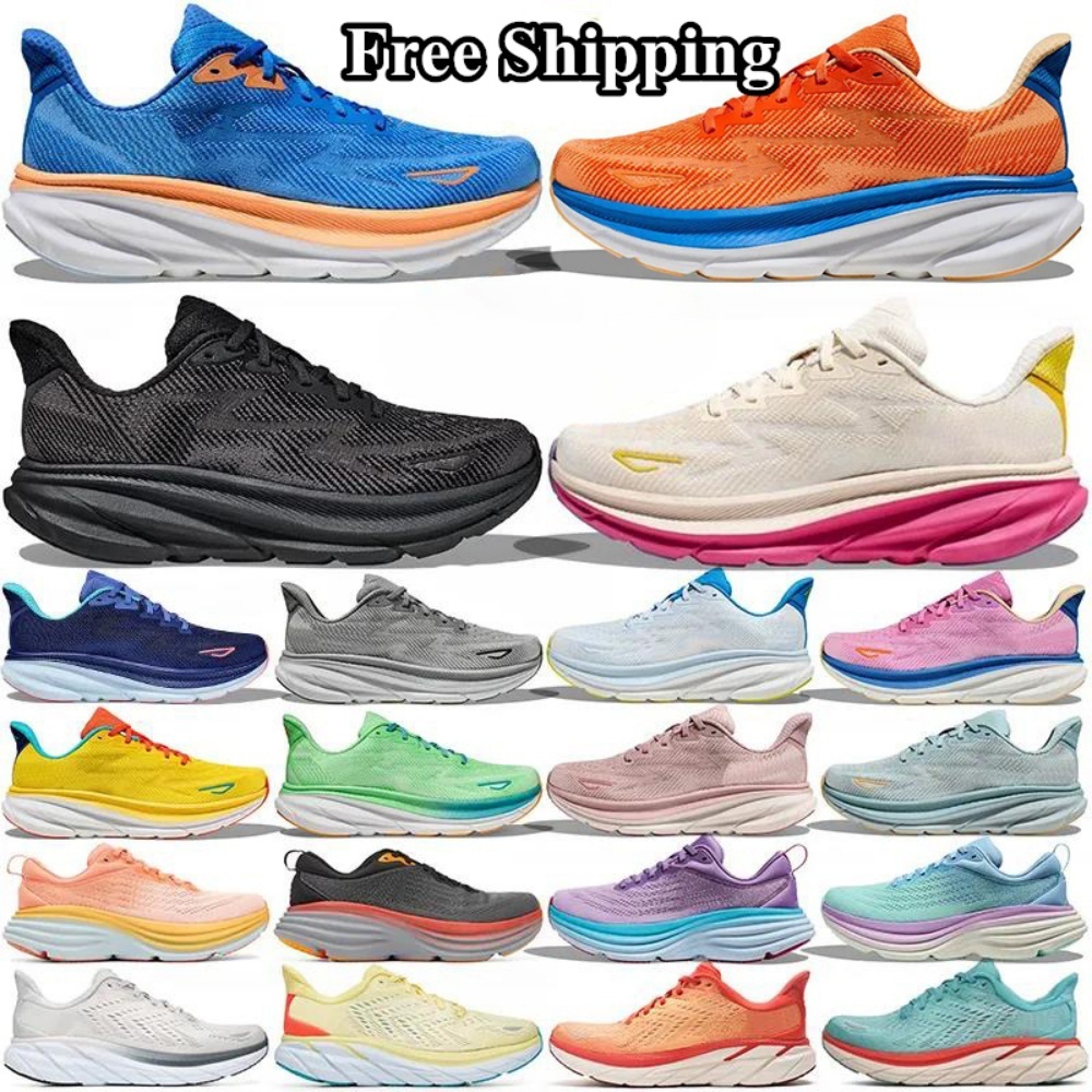 Designer Running shoes bondi 8 Clifton 9 sneakers Black White Bule men women sneaker Challenger Anthracite hiking shoe breathable outdoor Sports