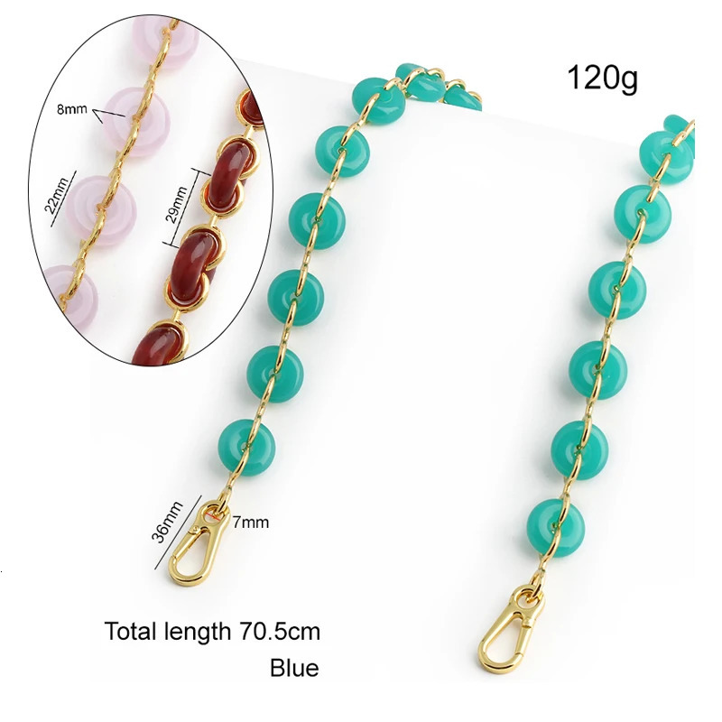1PC 70.5cm acrylic donut metal bag shoulder strap crossbody chain shoulder bag crossbody bag resin versatile decorative chain 250712
