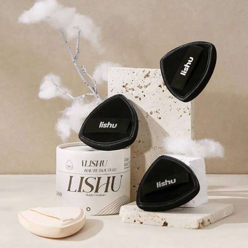 Lishu Black Air Cushion Puff High Elasticity Makeup Sponge Blender For Wet Dry Foundation Application Non Absorbent X250717