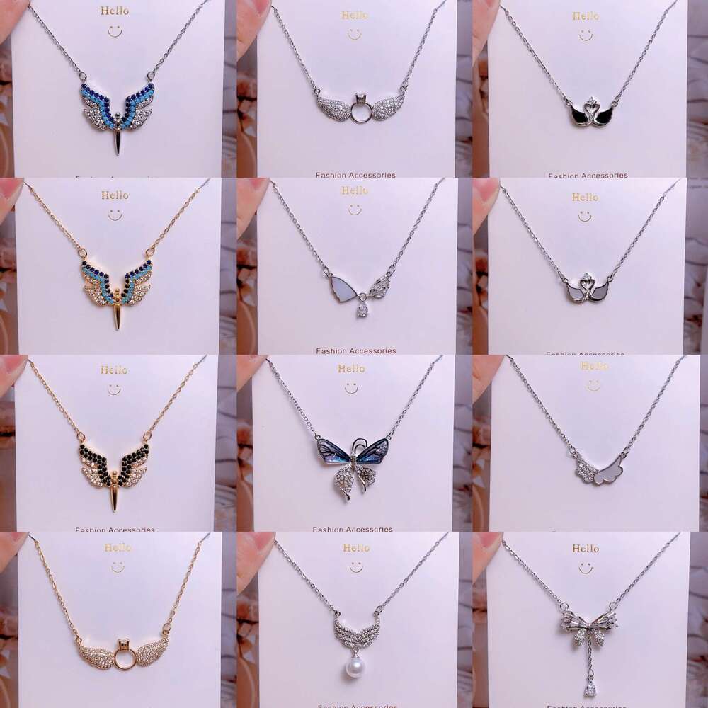Titanium Steel Clavicle Chain Non-Fading Wings Heart Design High-End Light Necklace Yiwu 76A