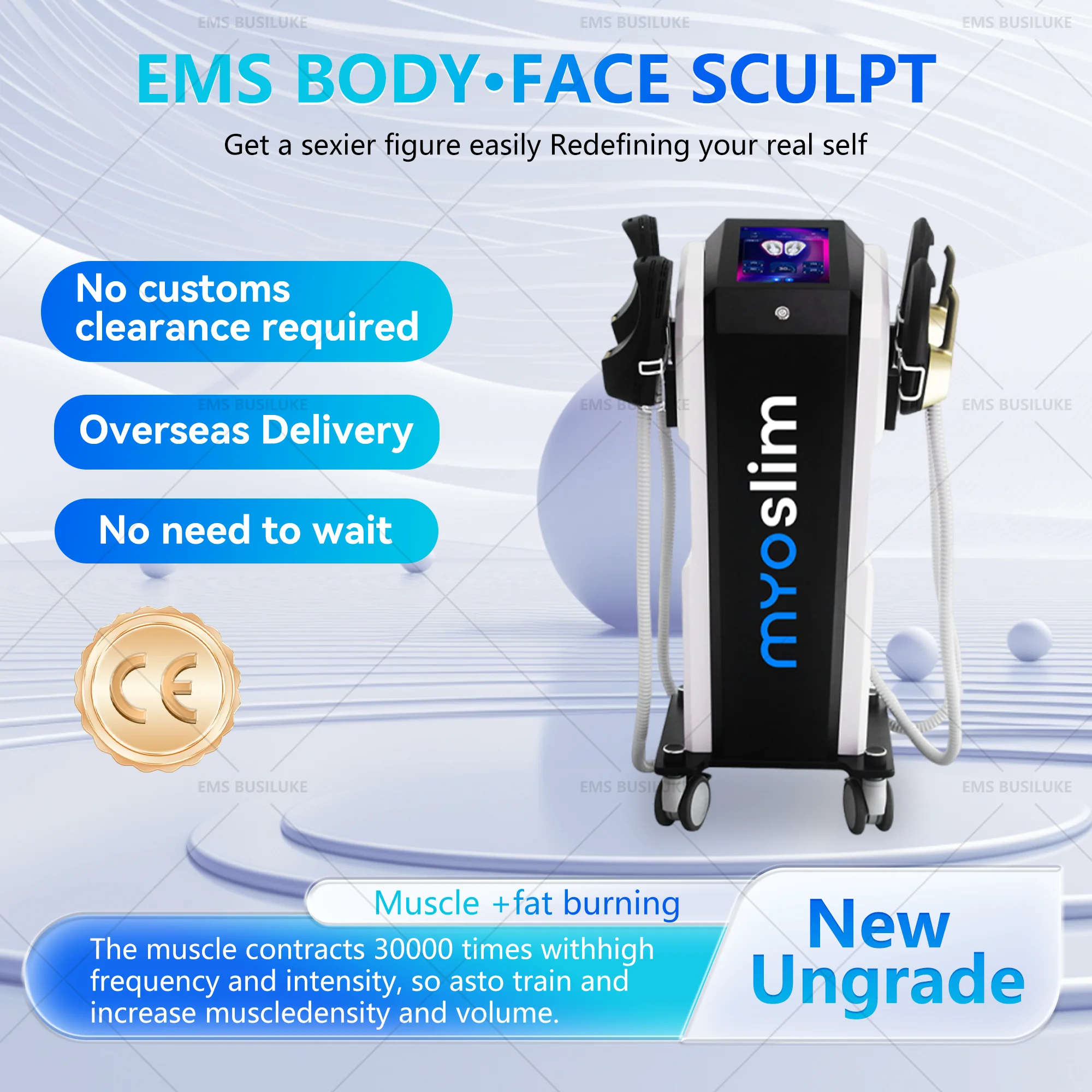 Professional Myoslim Ultra Pro Sculpting RF Fat Loss Build Muscle Machine ABS Muscle Stimulator Body Slimming Muscle Toning
