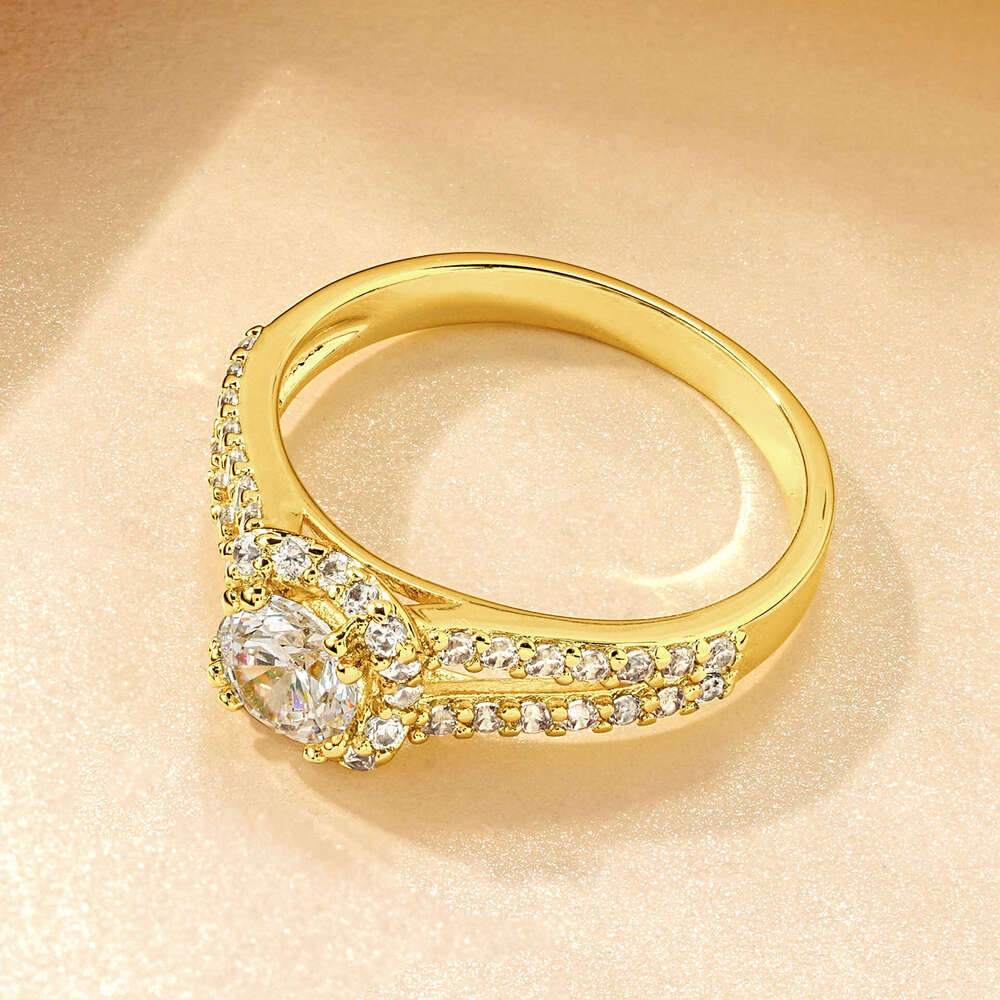 Square Bauhaus Inlaid Imitation Moissanite For Women Cross Arms Light Luxury High-End Zircon Ring Ad1