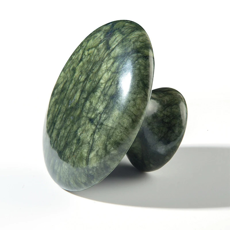 Natural Xiuyu Large Mushroom Shaped Jade Massager Jade Beauty Gouache Scraper Beauty Gua Sha Massage Stone 250716